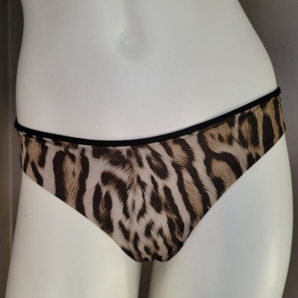 Roberto Cavalli Bikini Bottom Leopard Print Sz Medium - Picture 2 of 9